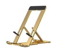 Vdaxvme Supporto per telefono pieghevole in alluminio regolabile per dispositivi da 4-12 pollici Base antiscivolo e supporto da tavolo portatile per tablet con cuscinetto in silicone