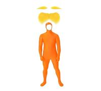 Vdaxvme Tangerine Accessori Costume Open Face Full Body Giallo Baffi e Sopracciglia Giornata Mondiale del Libro Halloween Cosplay Costume Mandar