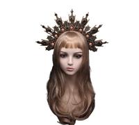 Vdaxvme Tiaras Corona Fascia Materiale Kit VirginMary Chiesa Costume Fascia SunGoddess Hairband Femminile Tiaras Copricapo