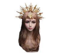 Vdaxvme Tiaras Corona Fascia Materiale Kit VirginMary Chiesa Costume Fascia SunGoddess Hairband Femminile Tiaras Copricapo