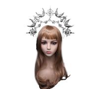 Vdaxvme Tiaras Corona Fascia Materiale Kit VirginMary Chiesa Costume Fascia SunGoddess Hairband Femminile Tiaras Copricapo