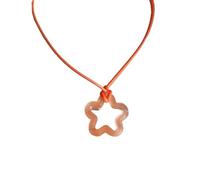 Vdaxvme Trend - Collana con ciondolo a forma di stella a cinque punte, stile clavicola, semplice e regolabile, in corda intrecciata, Acrilico, Zirconia cubica