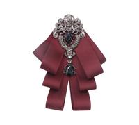 Vdaxvme Uomini E Donne Nastro Papillon Moda Strass Nastro di Cristallo Bowknot Spilla Pin Pre Legato Cravatta Per Festa di Nozze Pretied, One Size, come descritto, come descritto