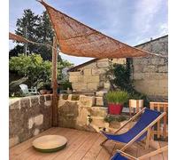 VDC Candela ombreggiante in fibra di cocco/tenda vela/tessuto ombreggiato/rete ombreggiata/giardino/cortile/terra /100% naturale ed ecologico/60% ombra (3,5 x 3,5 x 3,5 x 3,5 x 3,5 x 3,5 cm)