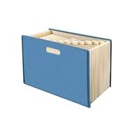 VDCVADKYE Cartella espandibile, Cartella portadocumenti espandibile a fisarmonica formato A4, 13 tasche, for ufficio, casa e scuola, multicolore(Blue)