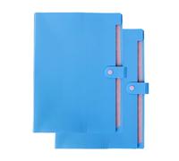 VDCVADKYE Cartella espandibile, Cartella portadocumenti espandibile, confezione da 2, formato A4, 12 tasche, multicolore(Blue)