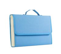 VDCVADKYE Cartella espandibile, Cartella portadocumenti espandibile formato A4 7 tasche con maniglia for casa scuola ufficio multicolore(Blue)