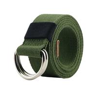 VDCVADKYE Cintura elastica intrecciata, Cintura elastica regolabile in tela con fibbia a doppio anello a D, multicolore, 110-140 cm(Army Green,120)