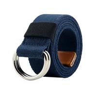 VDCVADKYE Cintura elastica intrecciata, Cintura elastica regolabile in tela con fibbia a doppio anello a D, multicolore, 110-140 cm(Darkblue,140)