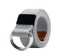 VDCVADKYE Cintura elastica intrecciata, Cintura elastica regolabile in tela con fibbia a doppio anello a D, multicolore, 110-140 cm(Gray,120)