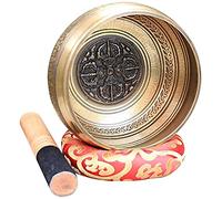 VDCVADKYE Ciotola Sonora, Set di Ciotole tibetane, Ciotola Sonora Buddista in Metallo, Regalo for la Cura dello Yoga, Sollievo dallo Stress, guarigione Spirituale dei Chakra e consapevolezza(12.5cm)