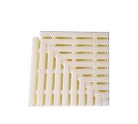 VDCVADKYE Griglie di Scarico per Piscina, Griglia di Scarico angolare in plastica for Piscina, Bagno, Patio, terrazza, passerella, Osso, Diverse Dimensioni(Width 35cm/2pieces)