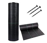 VDCVADKYE Membrana Anti-Erbacce per impieghi gravosi, Tessuto da Giardino Resistente, sottofondo geotessile, Durevole e Pesante, buona permeabilità(1.83 * 200m/5 * 656ft)