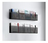 VDCVADKYE Portariviste in acrilico, Porta brochure a parete, porta riviste sospeso regolabile(2pcs,100cm//39.4in)