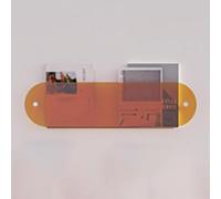 VDCVADKYE Portariviste in acrilico, Porta riviste moderno in acrilico, espositore trasparente for brochure montato a parete(Orange,40cm(15 3/4"))