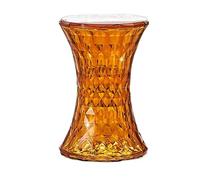 VDCVADKYE Tavolino da caffè rotondo， Tavolino da caffè a forma di clessidra, pouf contenitore, tavolino da notte, sgabello for soggiorno, camera da letto, verde, giallo, trasparente(Yellow)