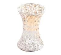 VDCVADKYE Tavolino da caffè rotondo， Tavolino da caffè a forma di clessidra, pouf contenitore, tavolino da notte, sgabello for soggiorno, camera da letto, verde, giallo, trasparente(Clear)