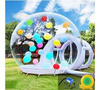VDCVADKYE Tenda Gonfiabile Trasparente a Bolle, Tenda Gonfiabile a Bolle in PVC da 3,0 m, 4 m, 5 m con Kit di Riparazione for Pompa ad Aria soffiante(16ft)