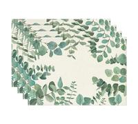 VDCVADKYE Tovagliette e sottobicchieri, Tovagliette rettangolari da 4 pezzi grigio blu 30x45 cm