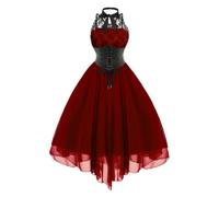 VDDTAGAM Costume da donna con gonna bianca, costume di Halloween per Halloween, abito gotico da donna, costume da Belle, per adulti, da fata, costume da fata bianca, costume di Halloween, abiti gotici
