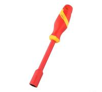 VDE, chiave a bussola isolata da 1000 V, in lega di acciaio, strumento di sicurezza per elettricisti, con isolamento in TPE per lavori ad alta tensione, dimensioni prese esagonali da 4 a 14 mm, rosso