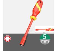 VDE, chiave a bussola isolata da 1000 V, in lega di acciaio, strumento di sicurezza per elettricisti, con isolamento in TPE per lavori ad alta tensione, dimensioni prese esagonali da 4 a 14 mm, rosso
