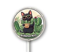 Vdenvileye Cartello con orologio di quartiere con paletto, 23 x 23 cm, in alluminio, decorazione per esterni, antiruggine, robusto, rotondo, per uso esterno, facile da installare, set da 1