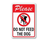 Vdenvileye Cartello con scritta "Please Do Not Feed Dog", 30 x 40 cm, in alluminio robusto, antiruggine, decorazione da parete per cortile, cortile, portico, patio