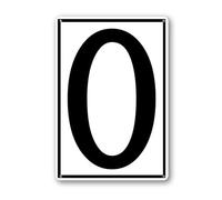 Vdenvileye Cartello in alluminio con numero 0, 20 x 30 cm, numerato, per parcheggi e esterni
