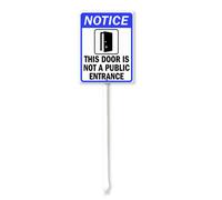 Vdenvileye L Avviso: This Door Is Not a Public Entrance Yard Sign with Stake 20x30cm Rustproof Aluminium Lawn Decorations Sign for Outdoor Road Street Garden Decor