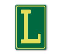 Vdenvileye Lettere in alluminio L 20 x 30 cm, lettere in metallo per parcheggio, cartello per giardino/cancello/cassetta postale, decorazione da parete per cortile, cortile, patio, portico [lettere