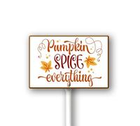 Vdenvileye Palo in alluminio per esterni Autunno Decorazione rustica da giardino Paletti da prato Segno di zucca Spezie Tutto Prato Ornamenti per Portico Giardino Casa Patio Raccolta Decorazioni del