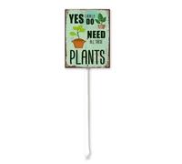 Vdenvileye Sì I Really Do Need All These Plant Yard Sign con paletto 17,5 x 22 cm Decorazioni per prato in alluminio antiruggine Cartello interessante per esterni, strada, strada, giardino