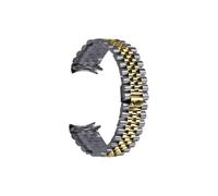 VDFNGFD 19mm 20mm 21mm Acciaio inossidabile Giubileo Chiusura nascosta Estremità curva Argento Oro Nero Cinturino for orologio S Compatibile con RLX(Middle Gold,19mm)