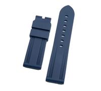VDFNGFD Accessori universali 22mm 24mm Cinturino in silicone senza polvere for immersione compatibile con i condimenti for cinturino Panerai Tissot(Blue,24MM_SILVER ROUND BUCKLE)