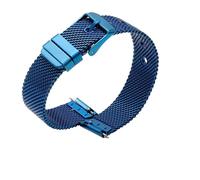 VDFNGFD Cinturino for orologio in maglia milanese a sgancio rapido da 10 mm, 12, 14, 16, 18, 20, 22, compatibile con la serie Amaz GTR GTS, Huawei GT2 GT3(Blue,16mm quick release)