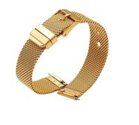 VDFNGFD Cinturino for orologio in maglia milanese a sgancio rapido da 10 mm, 12, 14, 16, 18, 20, 22, compatibile con la serie Amaz GTR GTS, Huawei GT2 GT3(Gold,16mm quick release)