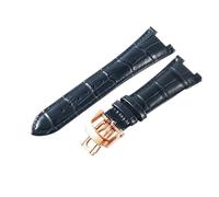 VDFNGFD Cinturino in pelle for orologio compatibile con Patek Philippe Nautilus Series PP5711 5712G Cinturino for orologio con fibbia ad ardiglione compatibile con uomo(Blue-RS-Z21)