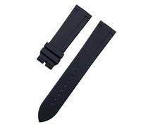 VDFNGFD Cinturino universale in caucciù al fluoro FKM cinturino impermeabile da 20 mm nero blu arancione con fibbia pieghevole compatibile(Black,20MM_GOLD BUCKLE)