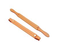 VDFNGFD Compatibile con 2 Pezzi, Lotto Tracolla for Borsa Manici Corti 22 cm 35 a in Pelle PU Accessori di Ricambio for Cintura(Brown,22cm Gold Nail)