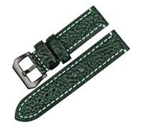 VDFNGFD Compatibile con cinturini for orologi in pelle italiana da 20 mm, 22, 24 e 26, cinturino for orologio verde, for in morbida compatibile bracciale for(Dark Green B,24mm)