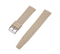 VDFNGFD Compatibile con cinturino for orologio in gomma FKM Grade Tropic da 18 mm, 20 mm, 22 mm e 24 mm, compatibile con S-eiko SRP777J1, nero(FKM-khaki SR,18mm)