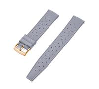 VDFNGFD Compatibile con cinturino for orologio in gomma FKM Grade Tropic da 18 mm, 20 mm, 22 mm e 24 mm, compatibile con S-eiko SRP777J1, nero(FKM-Gray GD,18mm)