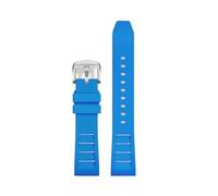 VDFNGFD Compatibile con cinturino in gomma fluorurata FKM da 20 mm, 21 mm, 22 mm e 24 mm, compatibile con cinturino for orologio Breitling Omega Casio Mido(Sky blue SR buckle,24mm)