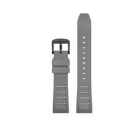 VDFNGFD Compatibile con cinturino in gomma fluorurata FKM da 20 mm, 21 mm, 22 mm e 24 mm, compatibile con cinturino for orologio Breitling Omega Casio Mido(Grey black buckle,24mm)