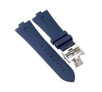 VDFNGFD Compatibile con Cinturino in Silicone Compatibile con Vacheron Constantin Overseas VC 47450 VC 49020 Cinturini for Orologi da Uomo Cinturino di Lusso for Orologio 25-8mm(A-Blue-Silver)