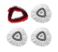 VDFNGFD Compatibile con il sistema O-cedar e Vileda EasyWring 1, panno lavabile for mocio, base for rotante triangolare, spazzola for, accessori for la testa(Dark Khaki)