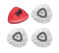 VDFNGFD Compatibile con il sistema O-cedar e Vileda EasyWring 1, panno lavabile for mocio, base for rotante triangolare, spazzola for, accessori for la testa(Light yellow)