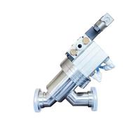 VDFNGFD Compatibile con KF16 KF25 KF40 KF50 Valvola ad angolo pneumatica for vuoto 24/220 V Flapper a flangia a forma di L a Y SS304(Y-type,24V_KF25)