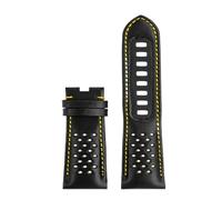 VDFNGFD Compatibile con Omega Speedmaster 311 Dark Side Of The Moon Apollo 8 44,25 mm quadrante cinturino in pelle nero e giallo bracciale da uomo 21(Black yellow-no)